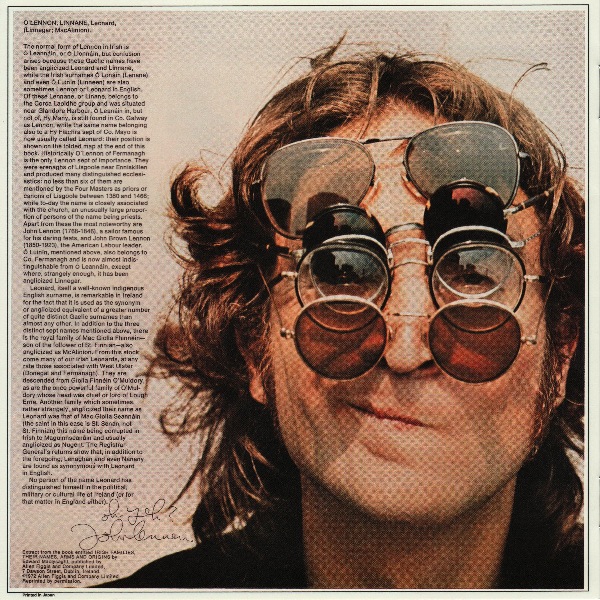 lyric booklet back, Lennon, John  - Walls And Bridges